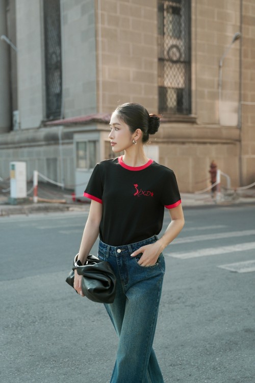 Sixdo Dark Blue Wash Denim Loose Pants